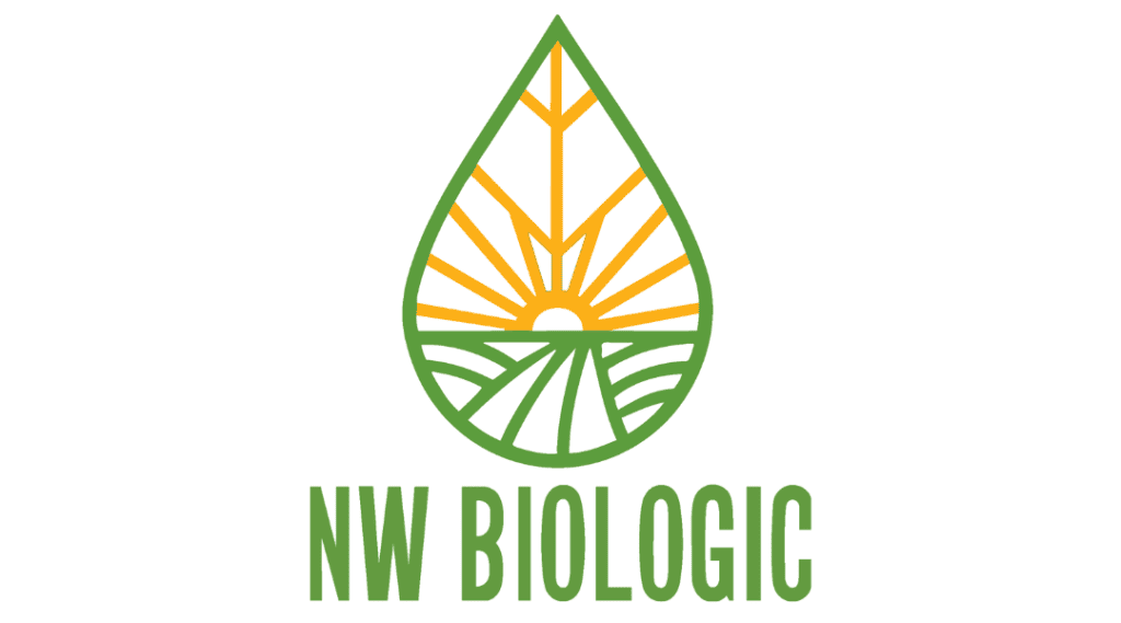 The logo of nw biologic in green and yellow with white background