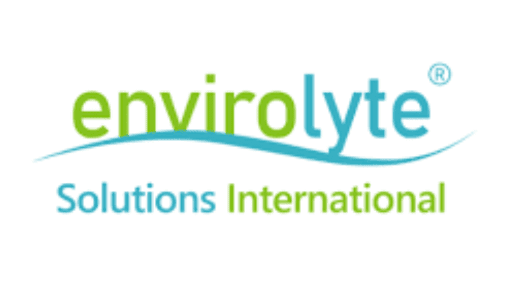 The logo of envirolyte solutions international with white background